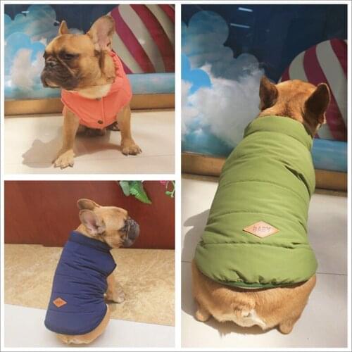 Fashion Pet Dog Clothes Winter Warm Coat Jacket Poodle Pug French Bulldog Clothing Schnauzer Pet Costume Winter Dog Vest