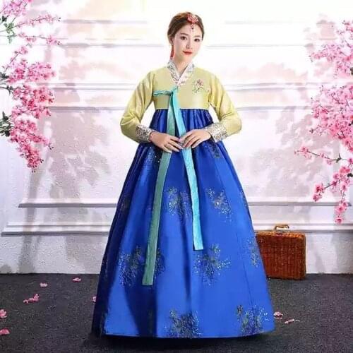 New Korean Costume Traditional Hanbok Female Court Dress Improved Korean Costume Dance Performance Dress Festival Dress