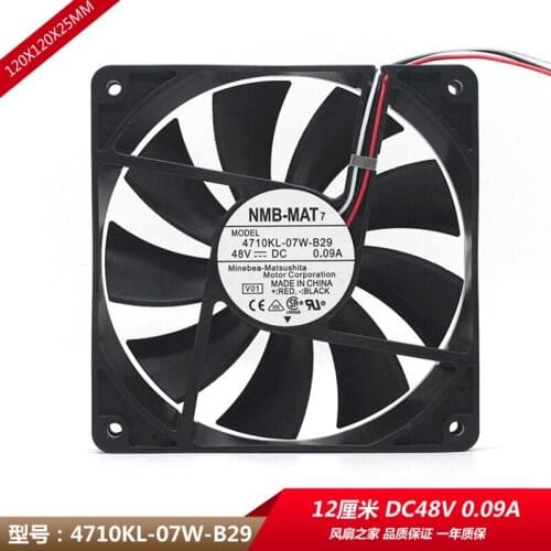 New 4710KL-07W-B29 48V 0.09A12CM 12025 3-wire inverter cooling fan