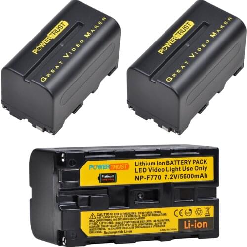 NP-F770 NP-F750 5600mAh 7.2V NPF770 Battery for Yongnuo Viltrox YN300 III YN-300 III LED Video Light Ring Light NP-F550 NP-F530