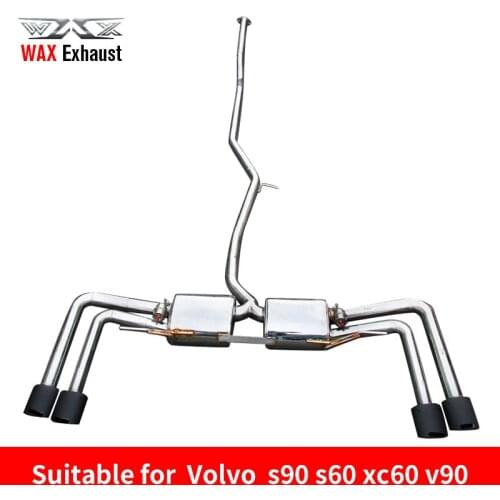 Factory wholesale high quality stainless steel catback exhaust pipe S90 S60 Xc60 V90 for Volvo