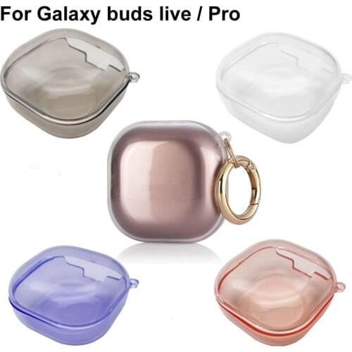 Transparent Clear TPU Case Cover For Samsung Galaxy Buds Pro with Keychain