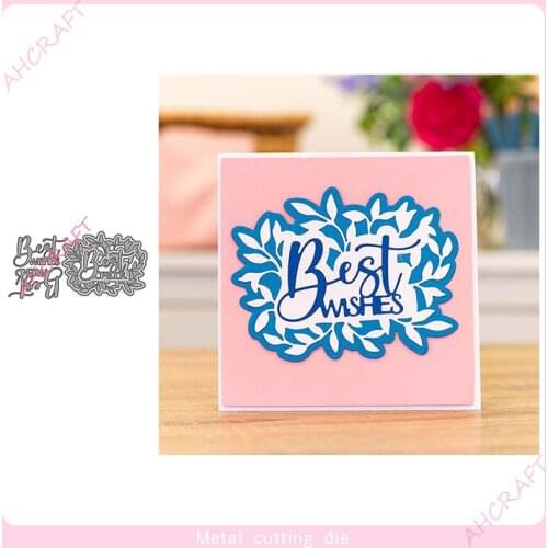 Words Frame Metal Cutting Dies for DIY Scrapbooking Photo Album Decorative Embossing PaperCard Crafts Die2021