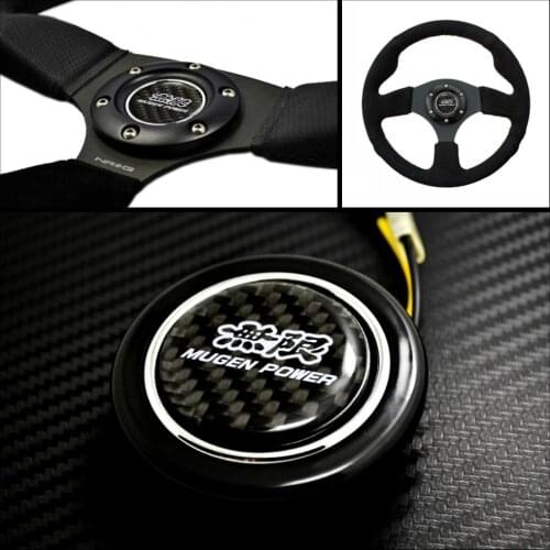 Carbon Fibre Emblem Steering Wheel Horns Button for Honda