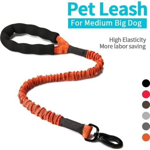 Medium Big Dog Leash High Elastic 6 colour Extended Pet Leashes for Labrador Training Not Easy to Break Pet Accessories Supplies