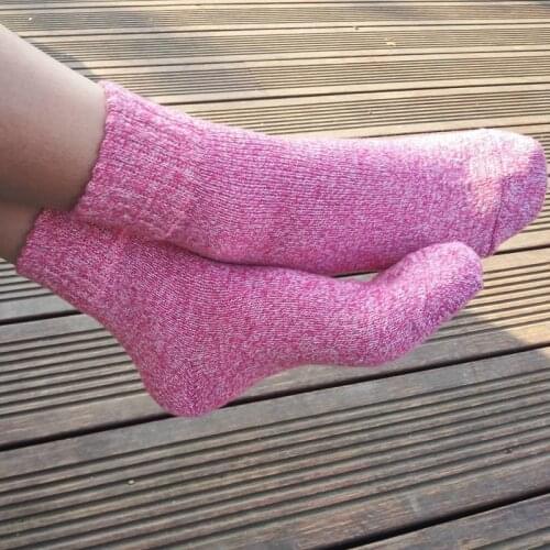 Super Thicker Solid Socks Merino Wool Rabbit Socks Against Cold Snow Russia Winter Warm Funny Happy Male Men Socks
