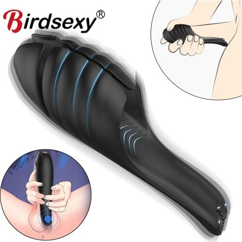 Vibrator Sex Toys For Men Penis Trainer Male Masturbator Delay Ejaculation Stimulate Glans Vibrating Massager Pussy Adult Toys