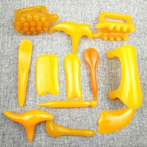 Wax facial rib stick eye massage stick sole acupuncture point body massage scrapping plate set