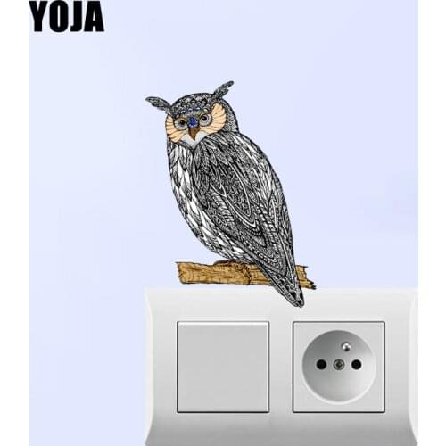 YOJA Coolest Owl Sticker Switch Living Room Bedroom Wall Colored Decor Decals Personalized 10SS0086