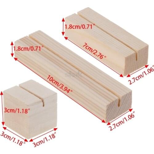 Natural Wood Memo Clips Photo Holder Clamps Stand Card Desktop Message Crafts Card Holder Jy23 19 Dropship