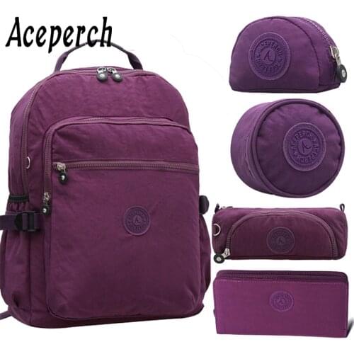 ACEPERCH Women Backpacks Original School Backpack for Teenage Girls Female Mochila Escolar Feminina Mujer Laptop Bags Sac A Dos