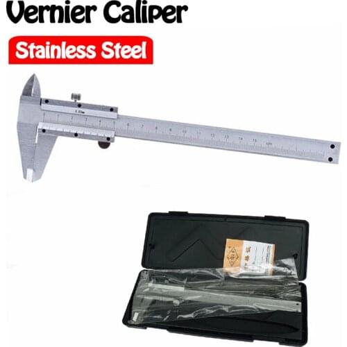 0-150mm 6" 0.02mm/0.05mm High Carbon Steel Vernier Caliper Thick body Laser Scale Forging Measuring Tool Building Hand Tools