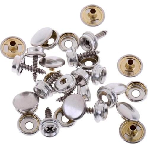 10 a package, yacht male and female button screw, four button suit, fixed tent, big white button, removable
