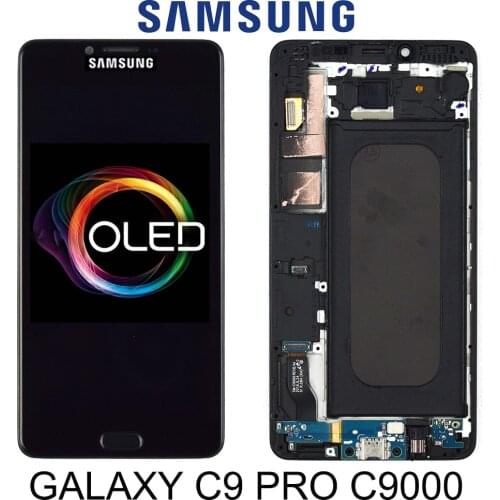 100% ORIGINAL 6.0" SUPER AMOLED LCD Display for SAMSUNG Galaxy C9 Pro LCD C9000 C9 LCD Touch Screen Digitizer Replacement Parts