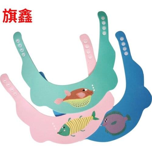 3pc/lot Childrens Maple Leaf Shower Cap Baby Shampoo Cap Baby Shampoo Cap Waterproof Shower Cap Adjustable HTRQ3001