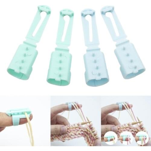 4x Braided Knitting Ring Finger Thimble Tools Yarn Needle Guide Sewing Accessory