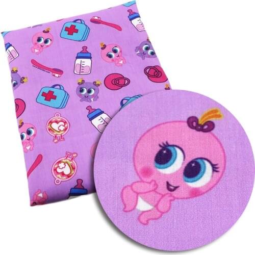 50*145cm Cartoon Polyester Cotton Fabric Printed Cloth Sewing Quilting Fabrics for Patchwork Needlework DIY Handmade,1Yc461