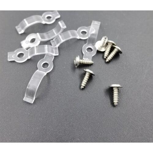 50pc LED Fixing Silicone Mounting Clips Buckles Clamps For 5050 RGB Single Color LED Strip Light Tape Mounting Brackets Clip