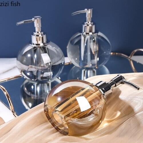 Bathroom Accessories Set Natural Crystal Portable Soap Dispenser Shampoo Empty Bottle Transparent Bath Supplies Mouthwash Cup