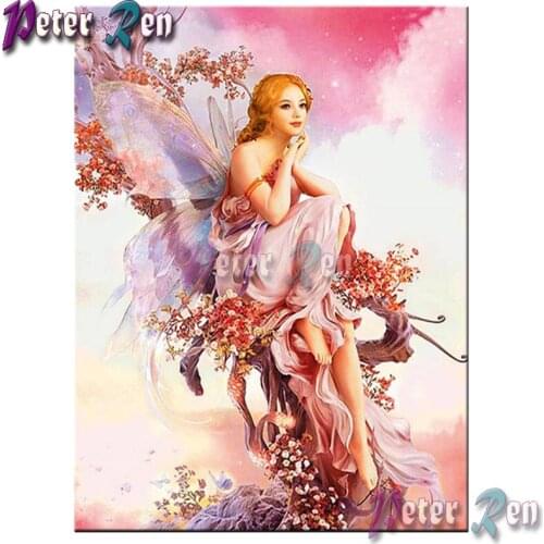 DIY Diamond painting Fairy butterfly fairy portrait Square/round Rhinestones cross stitch diamond embroidery Handmade girl gift