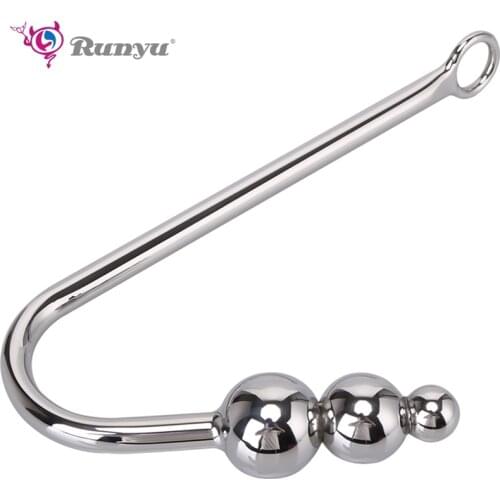Anal Hook Metal Anal Plug With Ball Hole Butt Plug Dilator Prostate Massager Exotic Anal Plug Sex Toy For Man Male BDSM Game