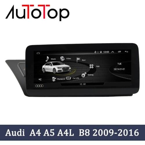 AUTOTOP 10.25" IPS Car Multimedia Android 10 For Audi A4L B8 A5 2009-2017 Radio Stereo GPS Navigation Head Unit 4-core 2G+32G