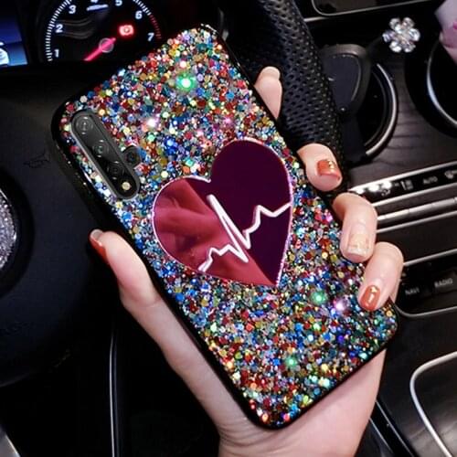 Shining Glitter Sequins Phone Case For Huawei Honor Play 3 8X Max View 20 V20 8 9 10 Lite 7X 7A 7C Pro V10 TPU Back Cover Coque