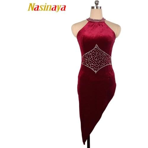 Nasinaya Figure Skating Dress Customized Competition Ice Skating Skirt for Girl Women Kids Patinaje Gymnastics Performance 222