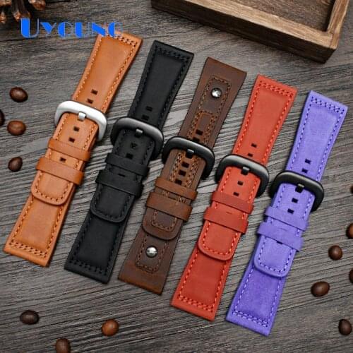 Fashion Leather watch strap fit Sevenfriday P1/P2/S2/M2/Q2/03 replace Cowhide watch band 28mm watch bracelet brown watchstrap