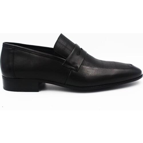 MENS BLACK GENUINE LEATHER CLASSIC SHOES FSC2061BLACK