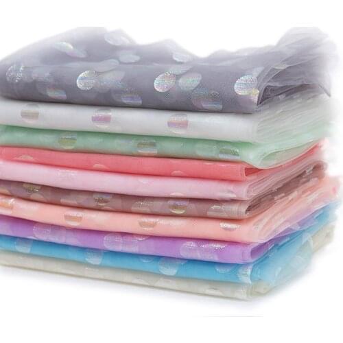 Soft Symphony Dot Net Yarn Fabric, Small and Small Yarn Garment Accessories