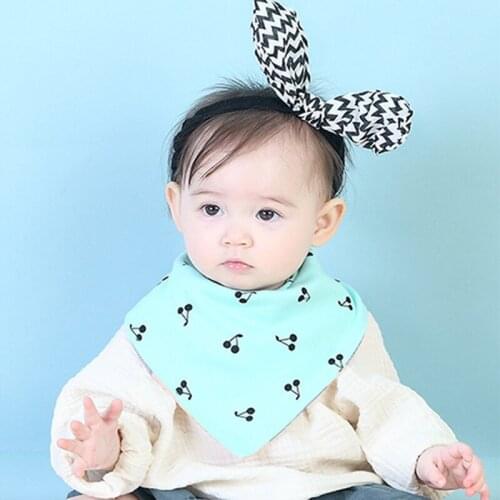 Newborn Baby Bibs Double-sided Print Boy Girl Bandana Water Absorb Bib Kids Cloth Cute Triangle Toddler Baby Scarf Burp Supplies