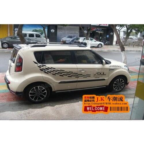 Car sticker FOR Kia SOUL Appearance turned fashion personalized custom decal Checkered flag sticker SOUL modification