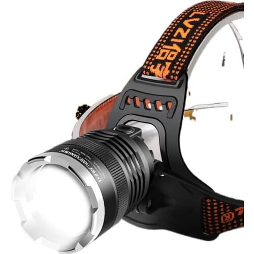 Zoom headlight glare charging bright xenon lamp fishing head-mounted lighting long life