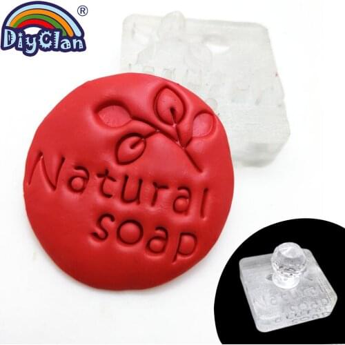 Natural soap Clear chapter soap making tools customize handmade Resin stamp with handle natural soap diy patterns Z0149YZ
