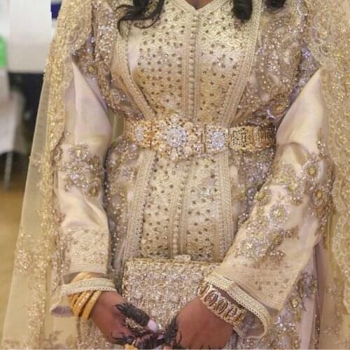 New Model Moroccan Fashion Waist Chains gold Color Belly Chain With Rhinestone for Women Arabic Caftan Belts