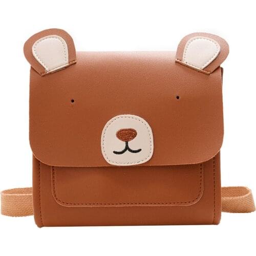 2021 New Kids Cartoon Bear Backpack Lightweight Waterproof PU Leather School Bag for Girls