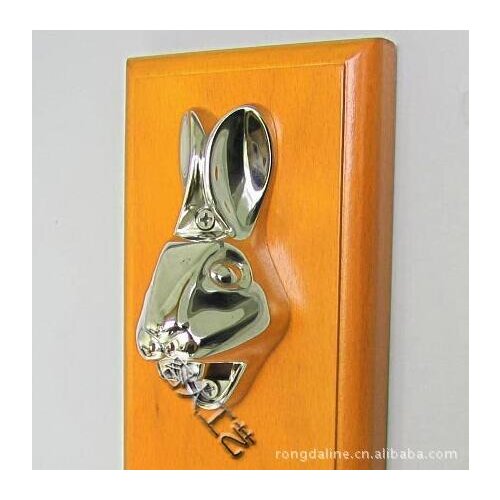 Wholesale 100pcs/lot VINTAGE Rabbit Teeth Bottle Opener Stainless Steel Wall Mount with Fixing Screws