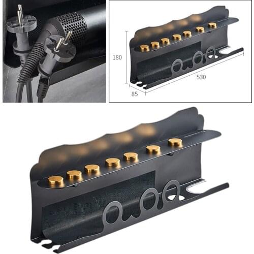 Hair Curling Wand Wall-Mount Holder Storage Stand Rack for Styler - Black, A