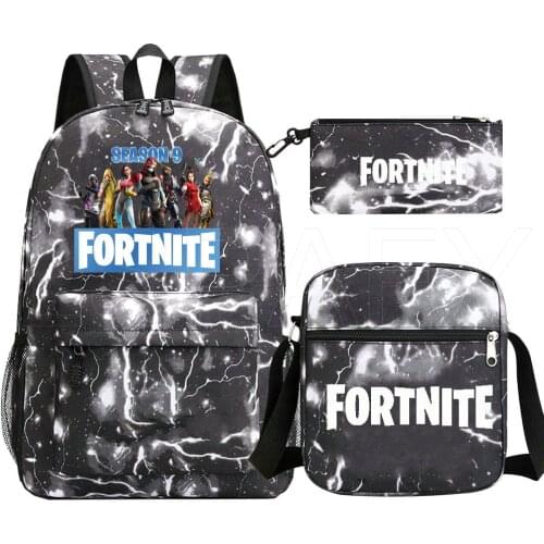 Anime FORTNITE Backpack for Boys Girls Kids School Bags Student Bookbag Kids Bagpacks with Shoulder bag + Pen Bag