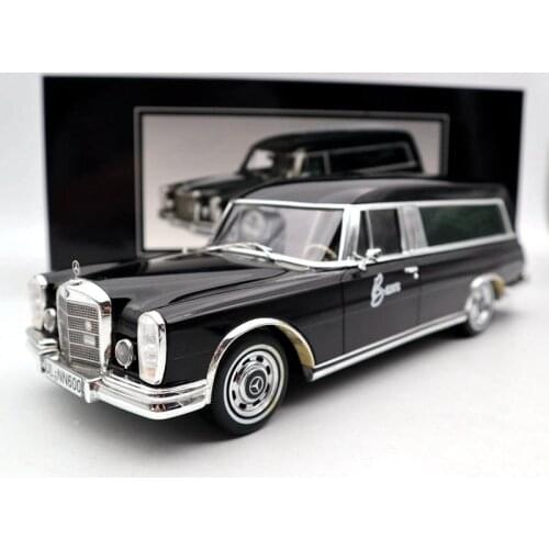 SCHUCO 1:18 FOR Mercexdes-Beniz 600 HEARSE FUNERAL CAR 1965 CARRO FUNEBRE Resin Toys Car Models Black Auto GIft Collection