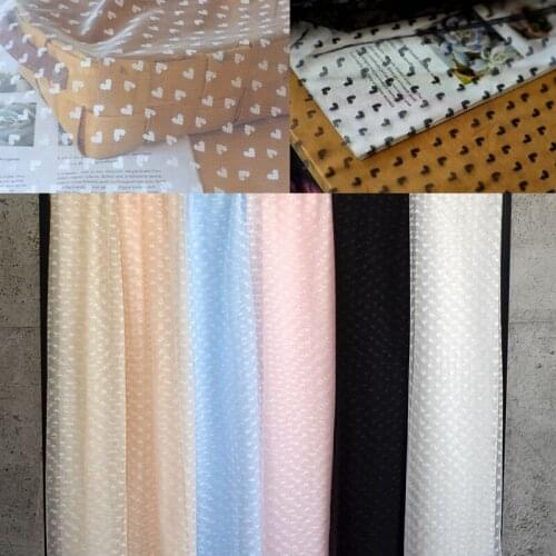 Heart mesh fabrics DIY baby clothes pettiskirt home textiles clothing mesh embroidery lace fabric