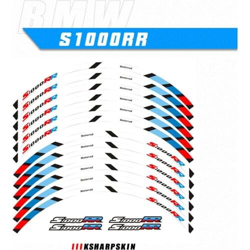 12 Strips Reflective Motorcycle decals Wheels Rim Motorbike Moto Stickers decoration Styling For BMW S1000RR s1000 rr