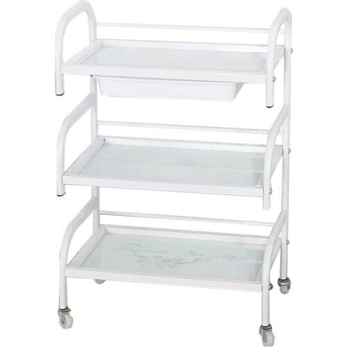 Beauty Salon Trolley Hair Iron Three-layer Beauty Salon Trolley Manicure Tattoo Tool Car Shelf