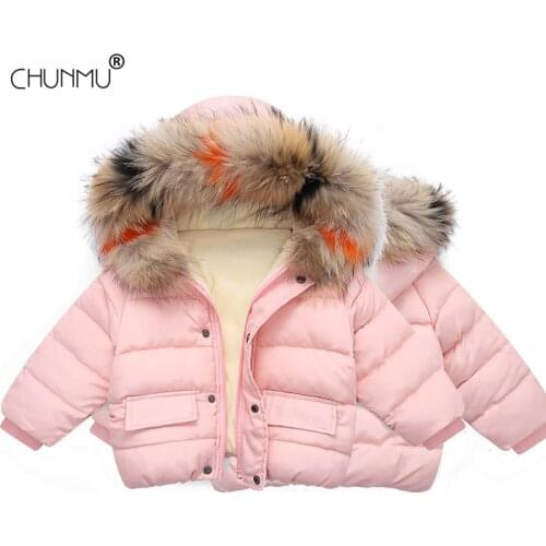 Winter Warm Jackets For Girls Coats Boys Jackets Baby Girls Jackets Artificial Fur Fashion Kids Hooded Outerwear Coat 1-6 Years