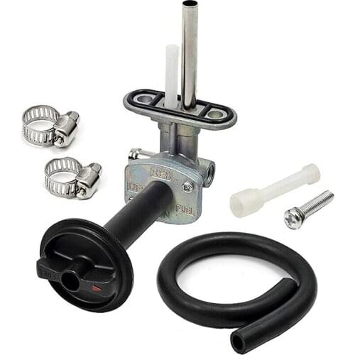 Fuel Tank Petcock Switch Valve with Lever Screw for Kawasaki Prairie 400 KVF400 1999-2002 Replace 51023-1254 51023-1317