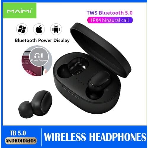A6s TWS Bluetooth 5.0 Earphones Charging Box Wireless Headphone 9D Stereo Sports Waterproof Earbuds Headsets With Microphone