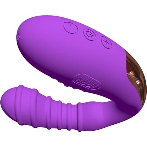 U Shape Vibrator Couple Sex Toys USB Rechargeable G Spot Clitoral Vibrators Prostate Masturbate Silicone Ribbed Anal Plug