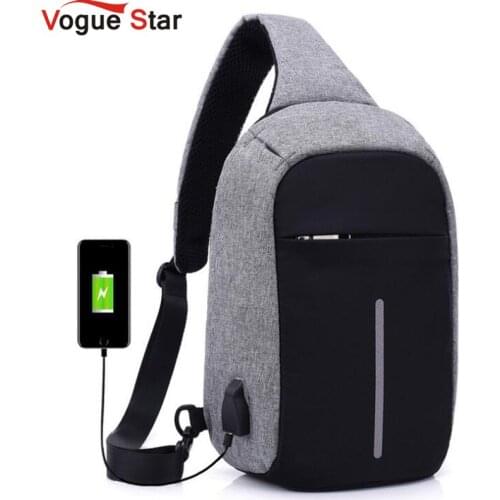 External USB Charge Chest Bags Men Chest Pack Antitheft Travel Crossbody Bag For Men Casual Sling Shoulder Bag backpack LB663