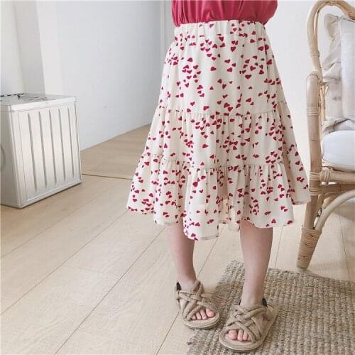 2 3 4 5 6 7 Years Baby Girl Skirt New Arrival Korean Fashion Chiffon Printed Cake Child Skirt Summer 2019 Toddler Kids Skirts